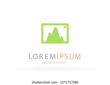Vector icon picture 10 EPS . Lorem Ipsum Illustration design