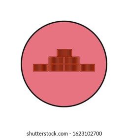 vector icon, pile of transport containers
