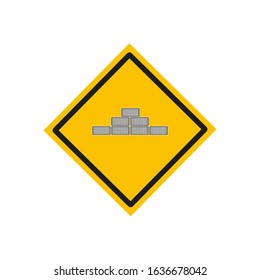 vector icon, pile of transport containers