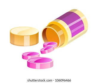 vector icon pill bottle