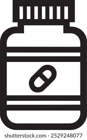 Vector Icon For Pill Bottle.