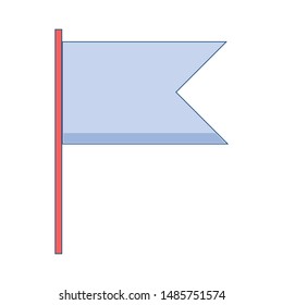 Vector Icon of Pin Flag. Location Flag. Flag Icon Vector. 