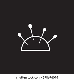 Vector icon pincushion. Pincushion logo. 