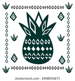Vector icon Pineapple illustration for print, web and infographics isolated on white background