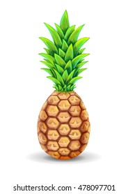 vector icon pineapple. in watercolor style. hand-drawn pineapple. graphics for t-shirts