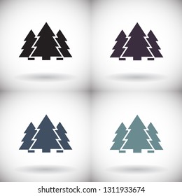 Vector icon pines 10 EPS