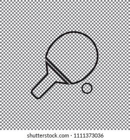 Vector icon ping pong paddle on a transparent background