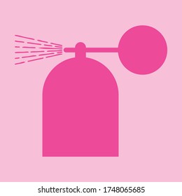 icono vector color rosa perfume, perfumería