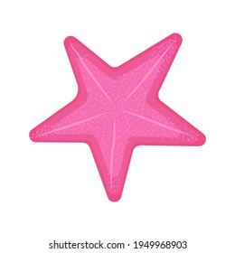 vector icon pink starfish  on white background