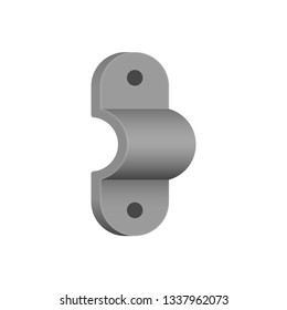Vector icon of pipe support for plumbing and piping work.