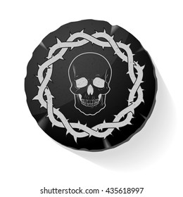 Vector icon pirate black mark