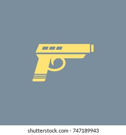 Vector icon of Pistol. Eps-10.