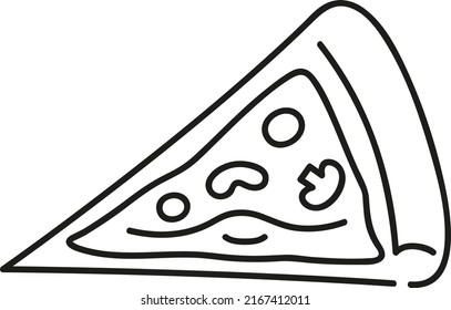 Vektorsymbol von Pizza; Bearbeitbare Illustration über Fast Food