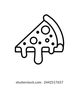 vector icon pizza on white background