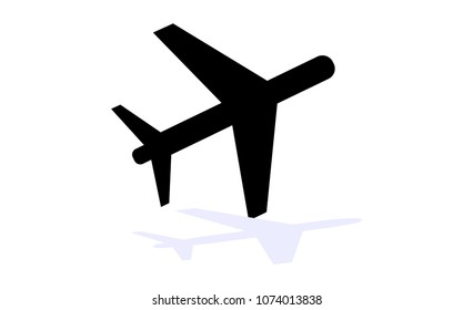 vector icon a plane.background white.use as logo.