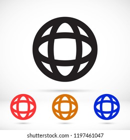 Vector icon planet 10 EPS