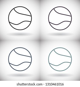 Vector icon planet 10 EPS