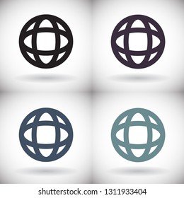 Vector icon planet 10 EPS