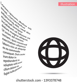 Vector icon planet 10 EPS . Lorem Ipsum Illustration design