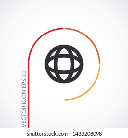 Vector icon planet 10 EPS . Lorem Ipsum Illustration design