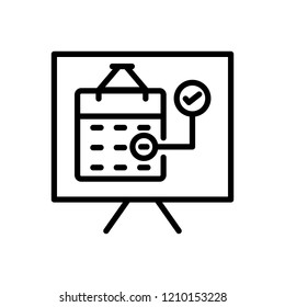 Vector icon for planning