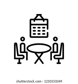 Vector icon for planning