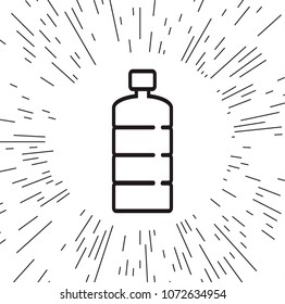 Vector icon of a plastic bottle