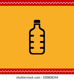 Vector icon of plastic bottle with cover