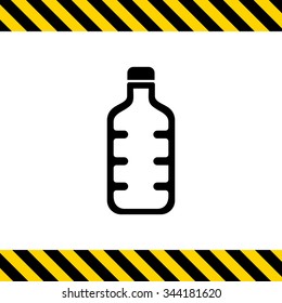 Vector icon of plastic bottle with cover