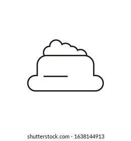 vector icon, plate with dog food