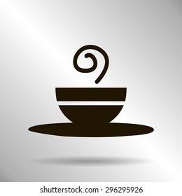 Vector icon of the plate for soup