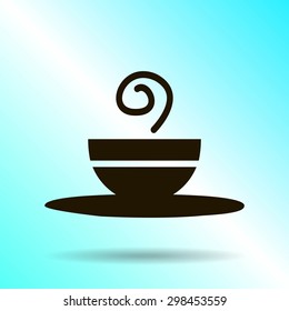 Vector icon of the plate for soup