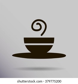 Vector icon of the plate for soup