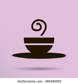 Vector icon of the plate for soup