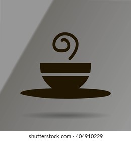 Vector icon of the plate for soup