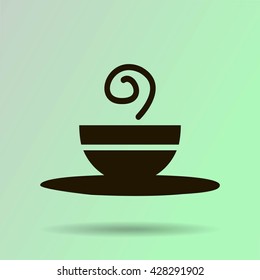 Vector icon of the plate for soup