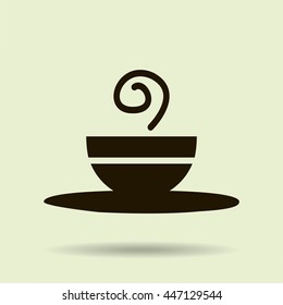 Vector icon of the plate for soup