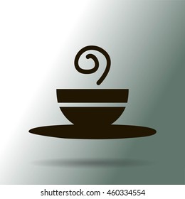 Vector icon of the plate for soup