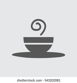 Vector icon of the plate for soup