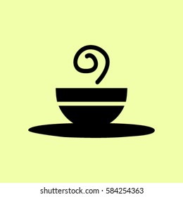 Vector icon of the plate for soup