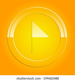 Vector icon: play. Can be used in interfaces, in computer design, web sites and templates