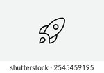 Vector icon of a playful rocket launching with a fork and spoon design, symbolizing food delivery or culinary adventure. Perfect for restaurant apps, food startups, or delivery services