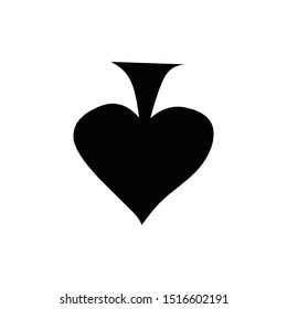 vector icon of playing cards in reverse style