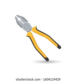 vector icon pliers tools for repair tool kit sign, flat design style