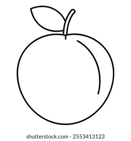 Vector icon of a plum line on a white background