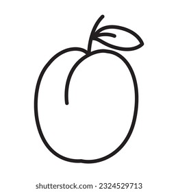 Vector icon of a plum on a white background.