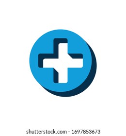 vector icon plus
isometric. 3d  sign isolated on white background.