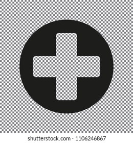 vector icon plus on a transparent background