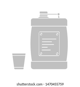 vector icon with pocket bottle