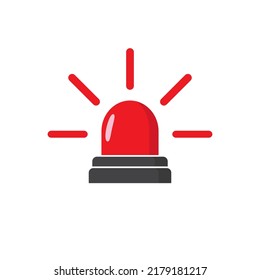 vector icon of police, ambulance, emergency alarm siren.